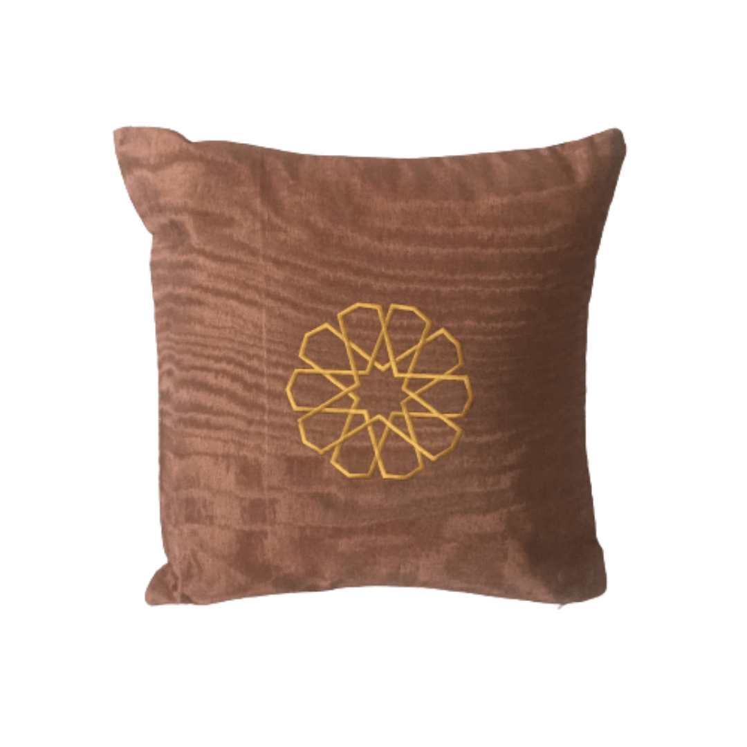 Seljuk Star Kutnu Cushion - Handmade Copper Silk