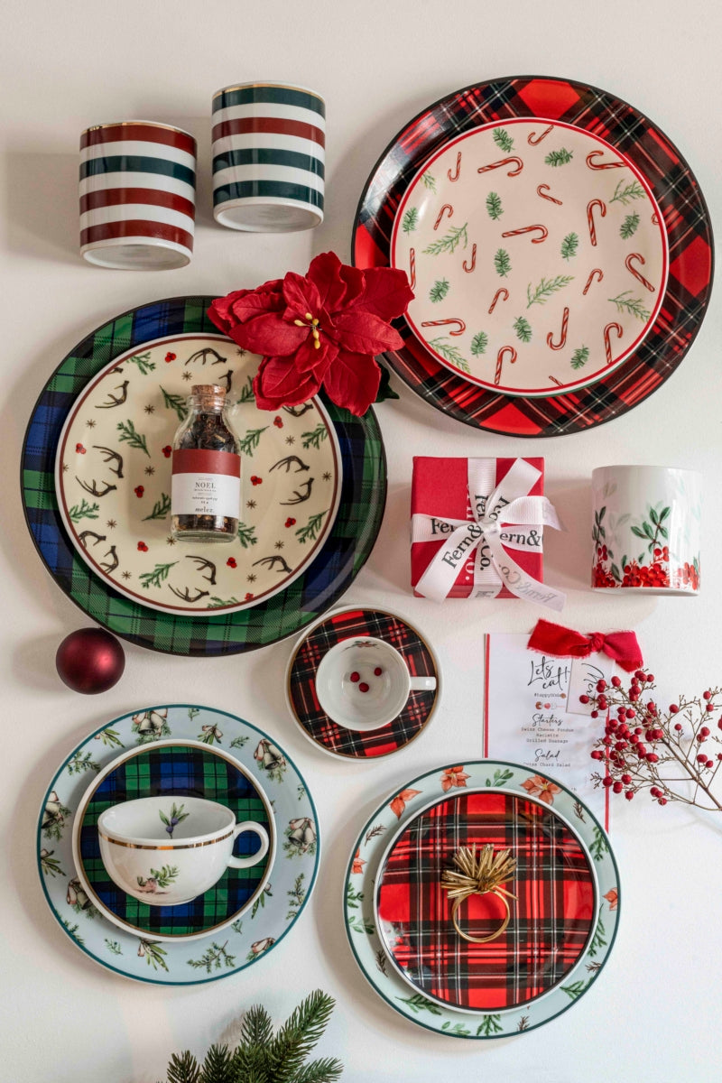 Set of 2 Fern&Co x Melez Noel Mugs - Exclusive Mediterranean Christmas Collaboration