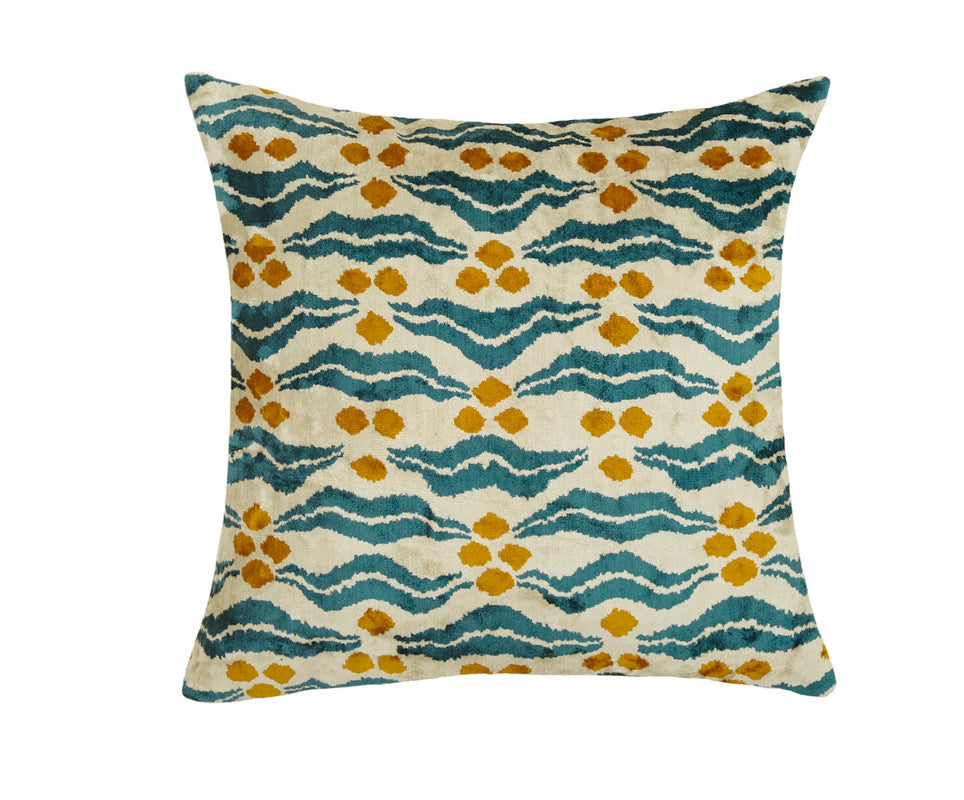Silk Velvet Cushion Cover – Ikat Tradition