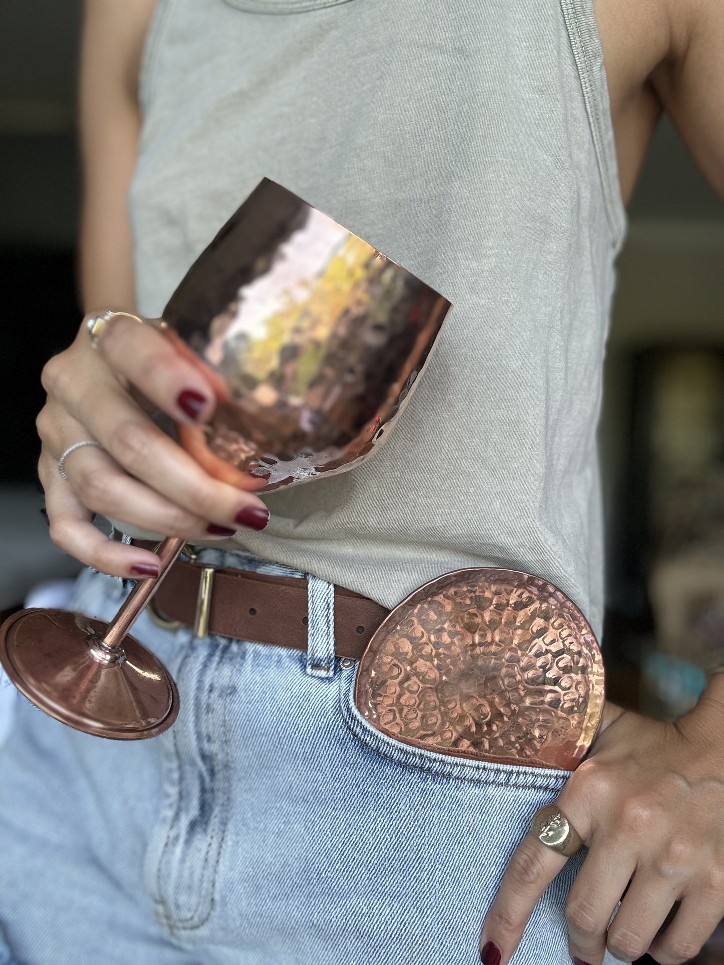 Handcrafted Copper Cocktail Glass - Where Every Toast Becomes Ceremonial
