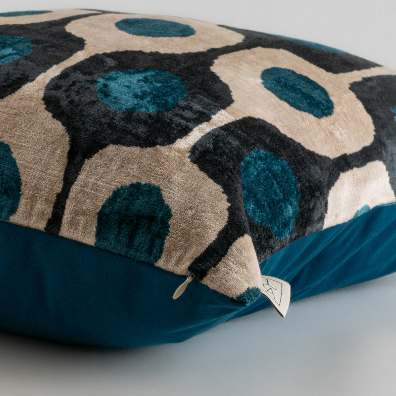 Silk Velvet Cushion Cover – Ikat Tradition