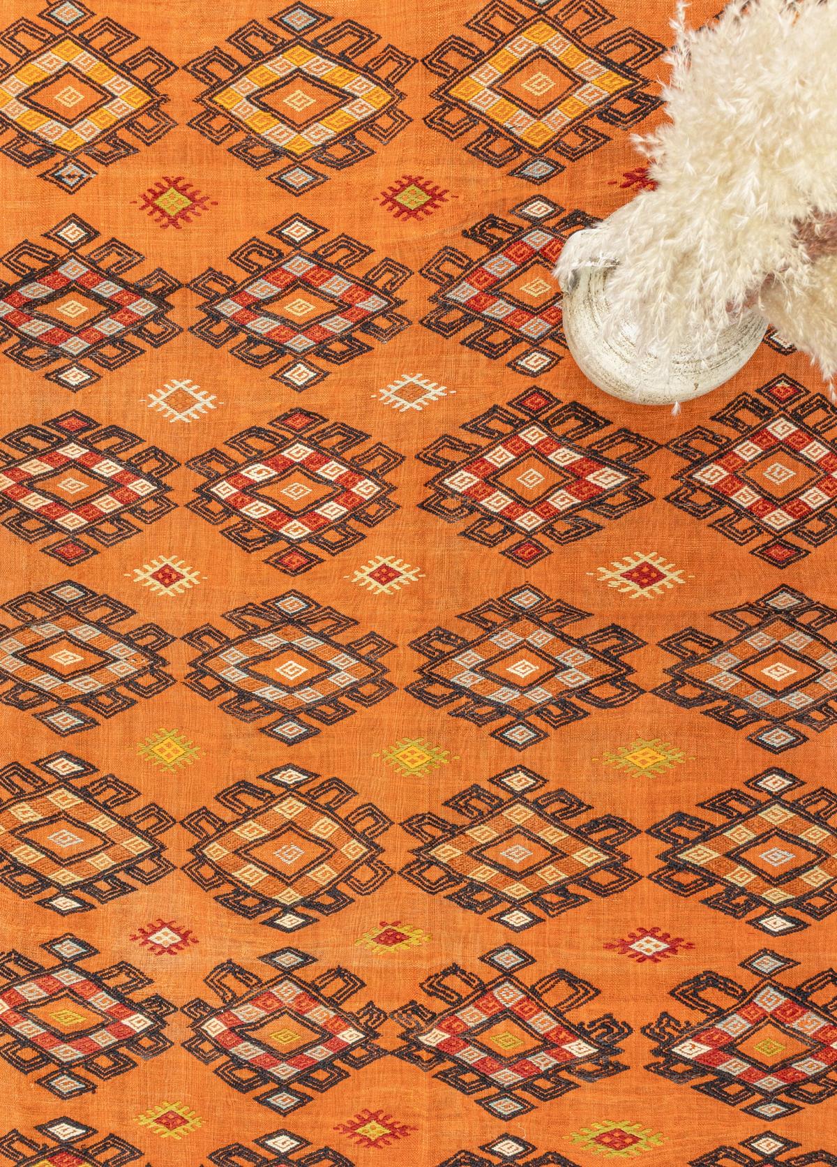 Kilim Turunc Étnico Premium - Lana Virgen Anatolia 146x212cm