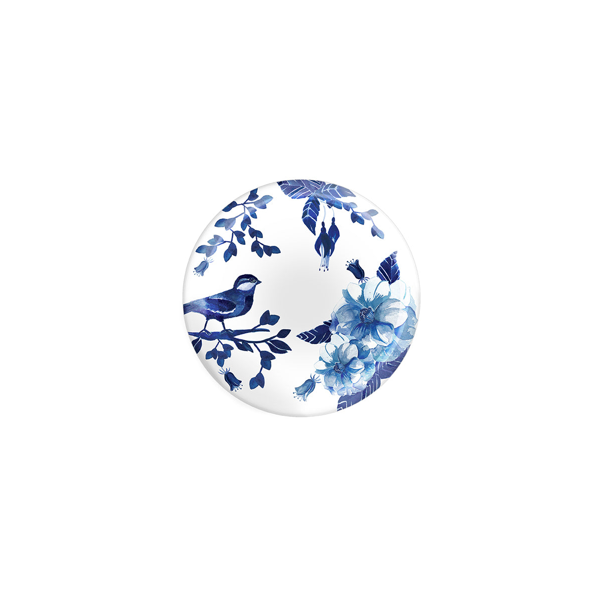 Bleu Blanc Appetizer Plate - Premium Watercolor Melamine