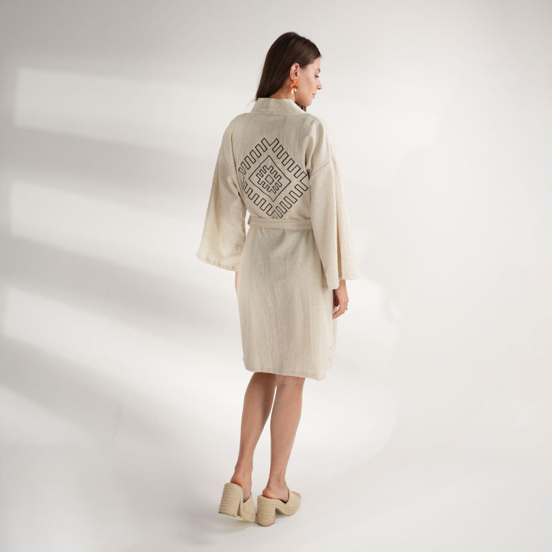 Handmade Kimono "Pıtrak" - Anatolian Textile Amulet