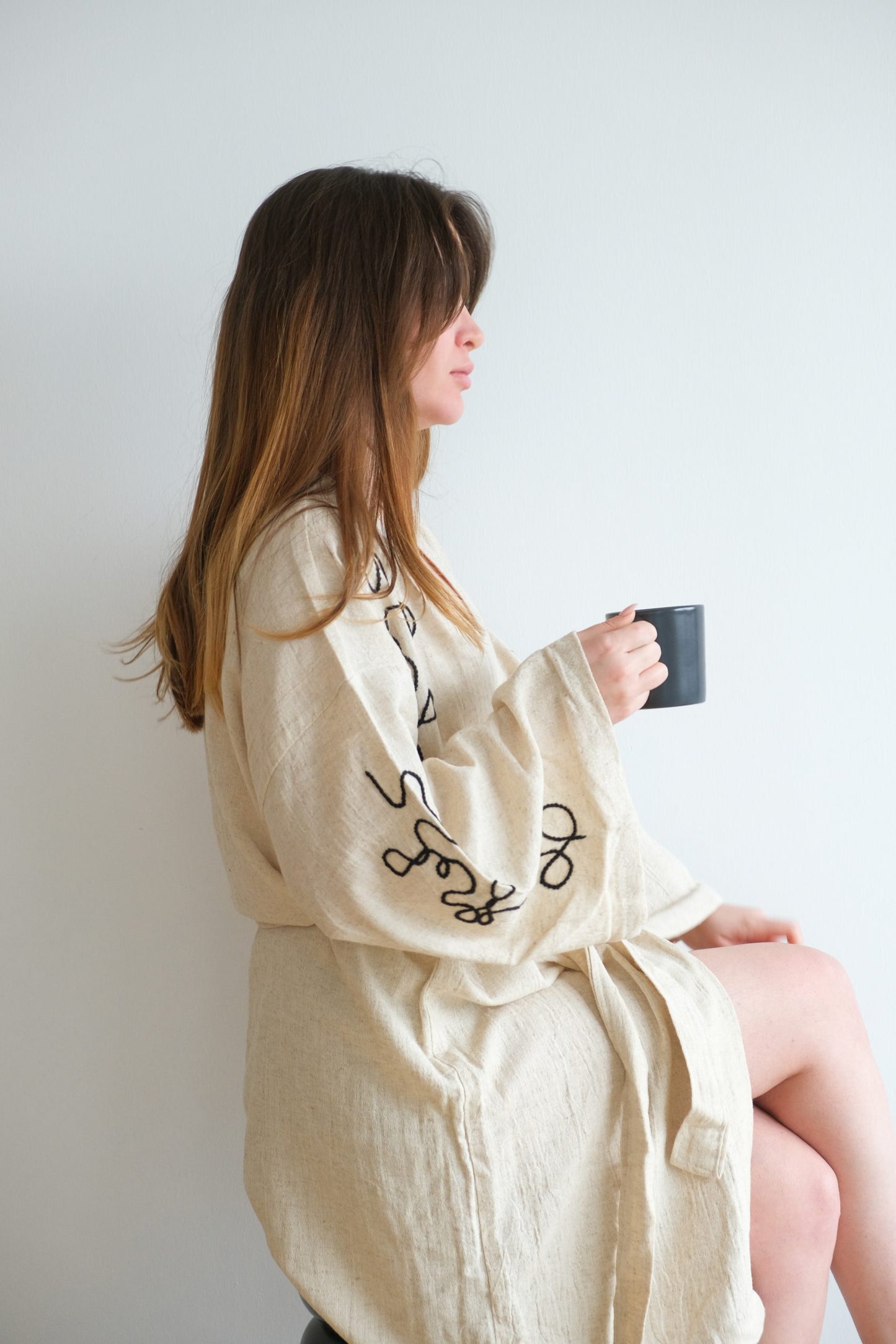 Handmade Kimono "Infinity" - Luxury Hand Embroidery
