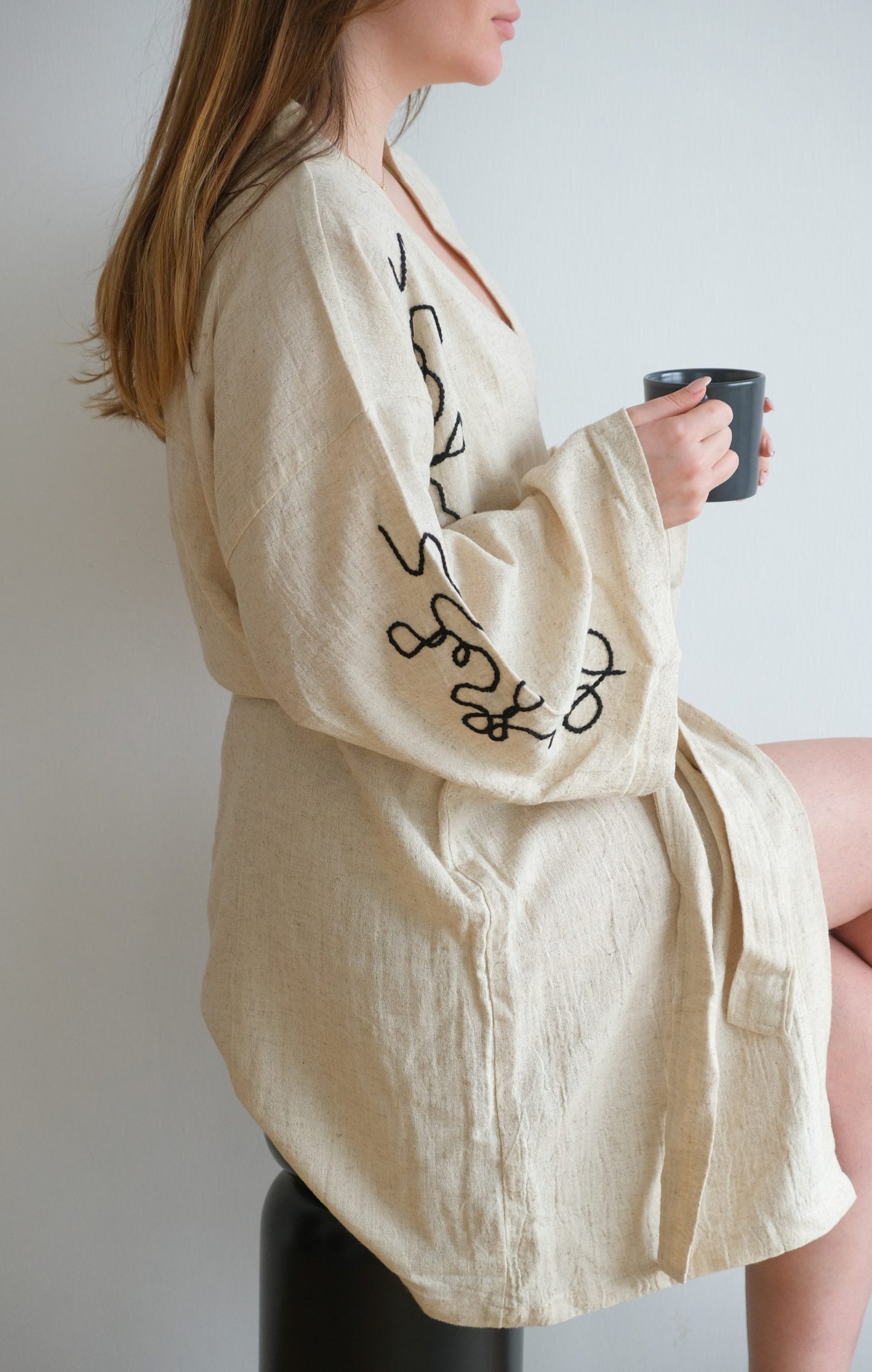 Handmade Kimono "Infinity" - Luxury Hand Embroidery