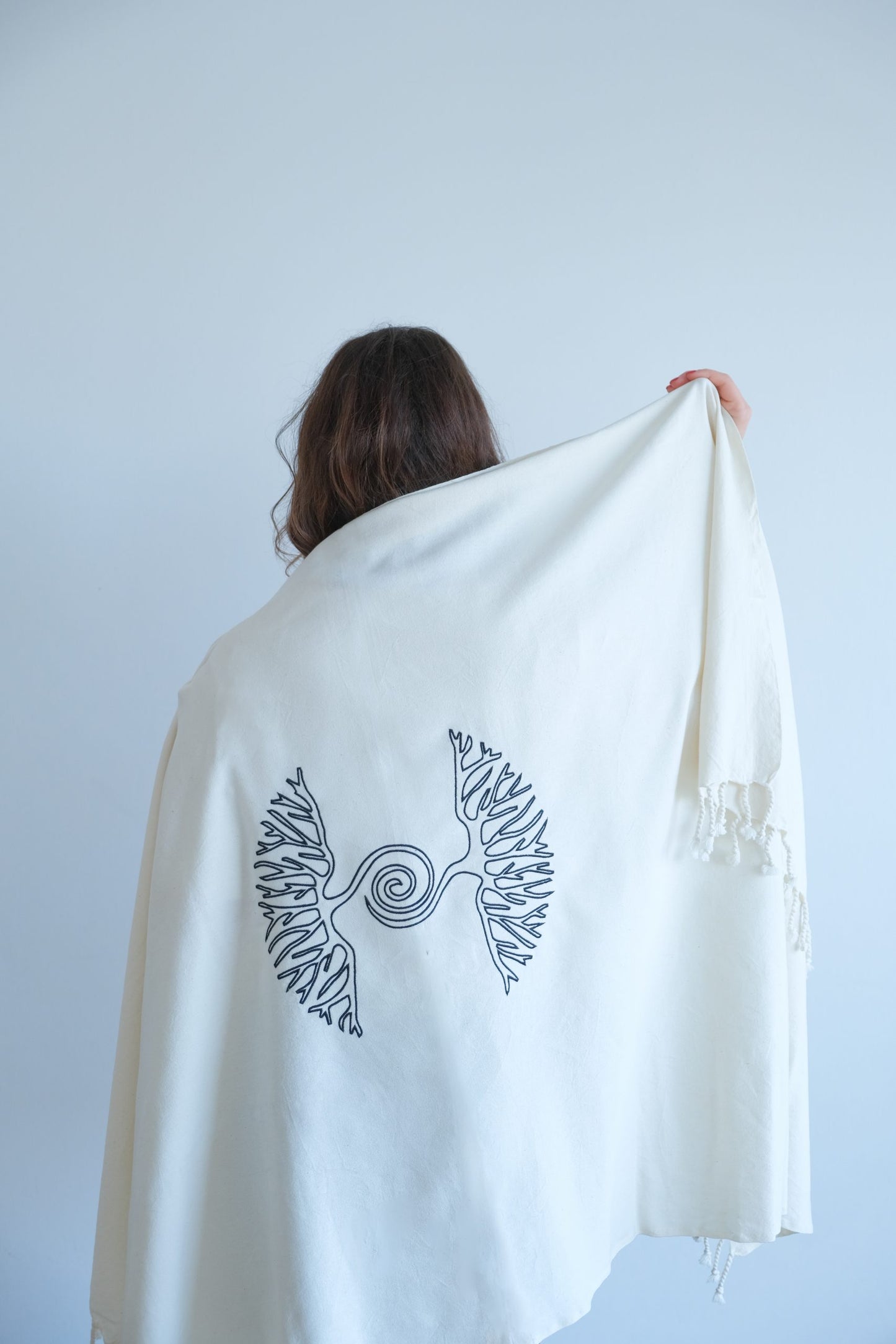 Peştemal Premium "As Above So Below" - Embroidered Hermetic Philosophy