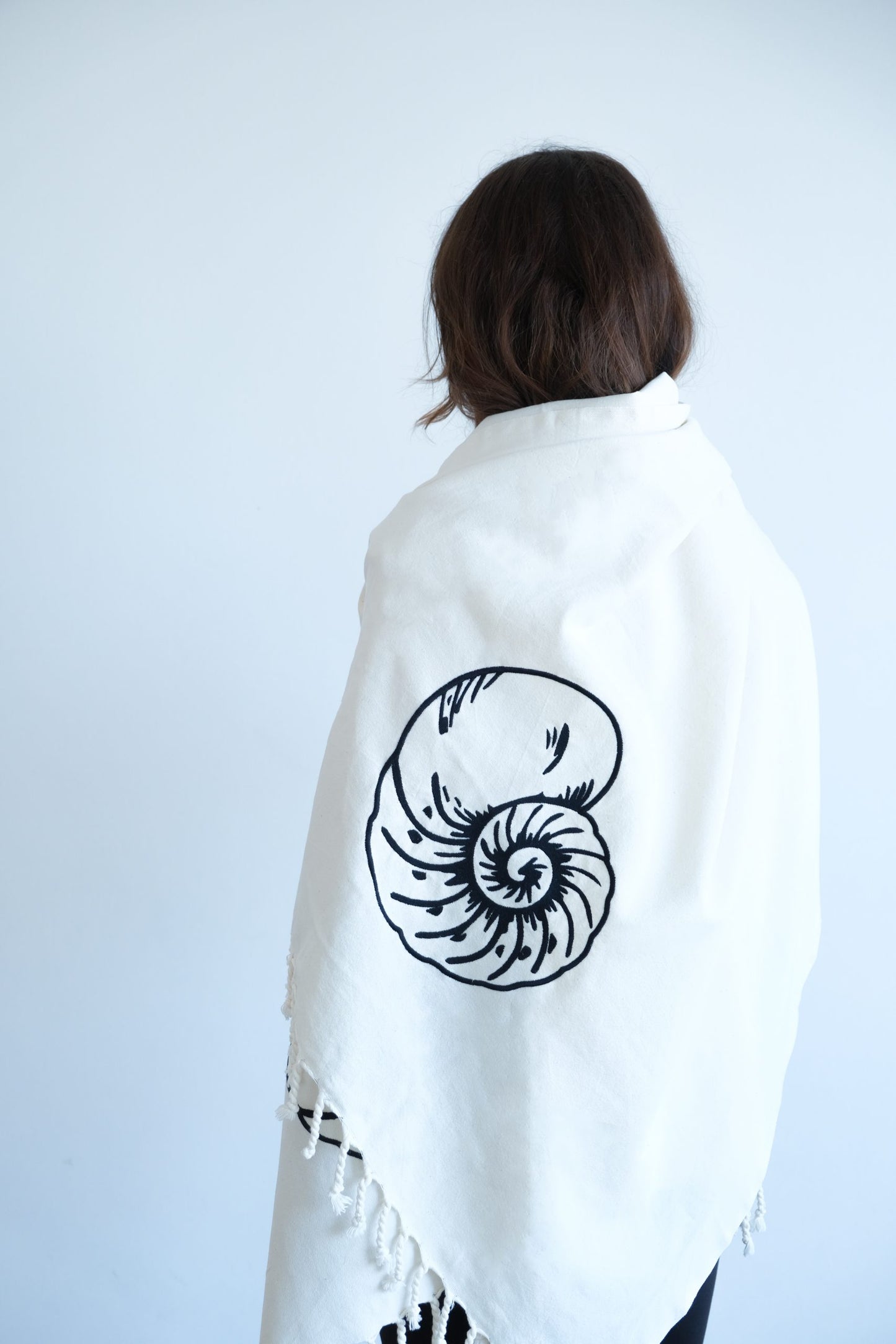 Peştemal Premium "Sea Shell" - Sustainable Textile Art