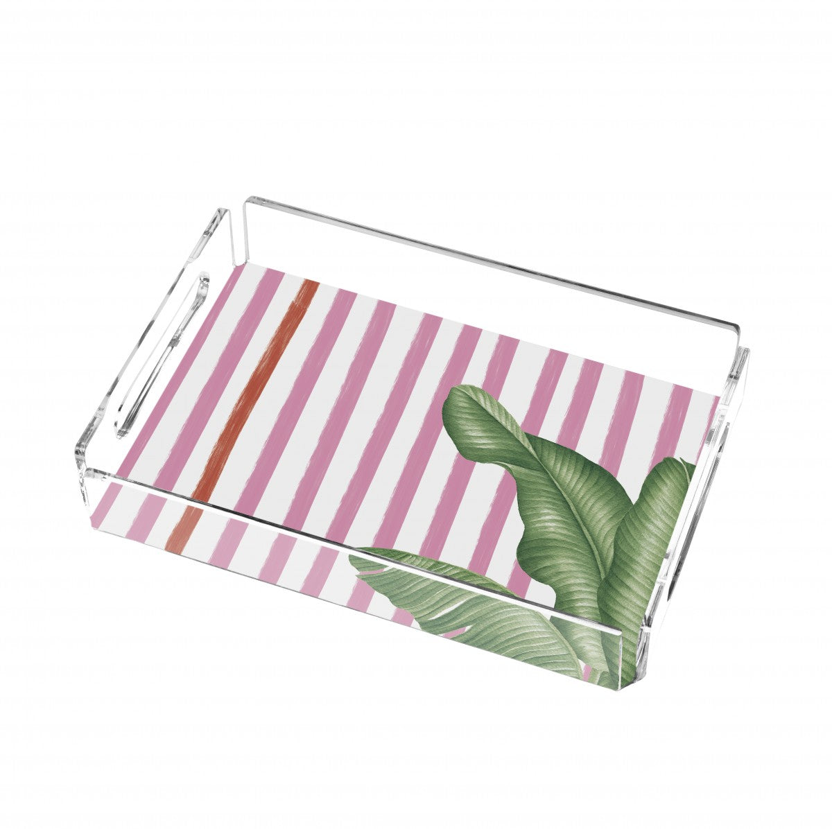 Small Miami Beach Pink Tray - Tropical Mediterranean Glamour