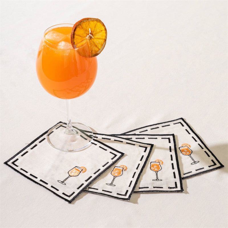 Set de 4 Servilletas Mix Cóctel The Cocktail Club - Colección de Lino Artesanal