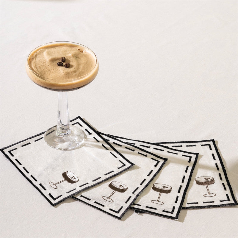 Set de 4 Servilletas Mix Cóctel The Cocktail Club - Colección de Lino Artesanal