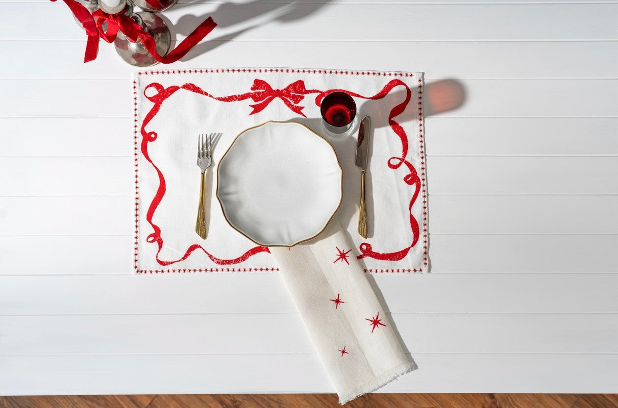 Mantel Individual Lane-Christmas Edition Red - Set de 6
