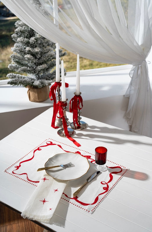 Mantel Individual Lane-Christmas Edition Red - Set de 6