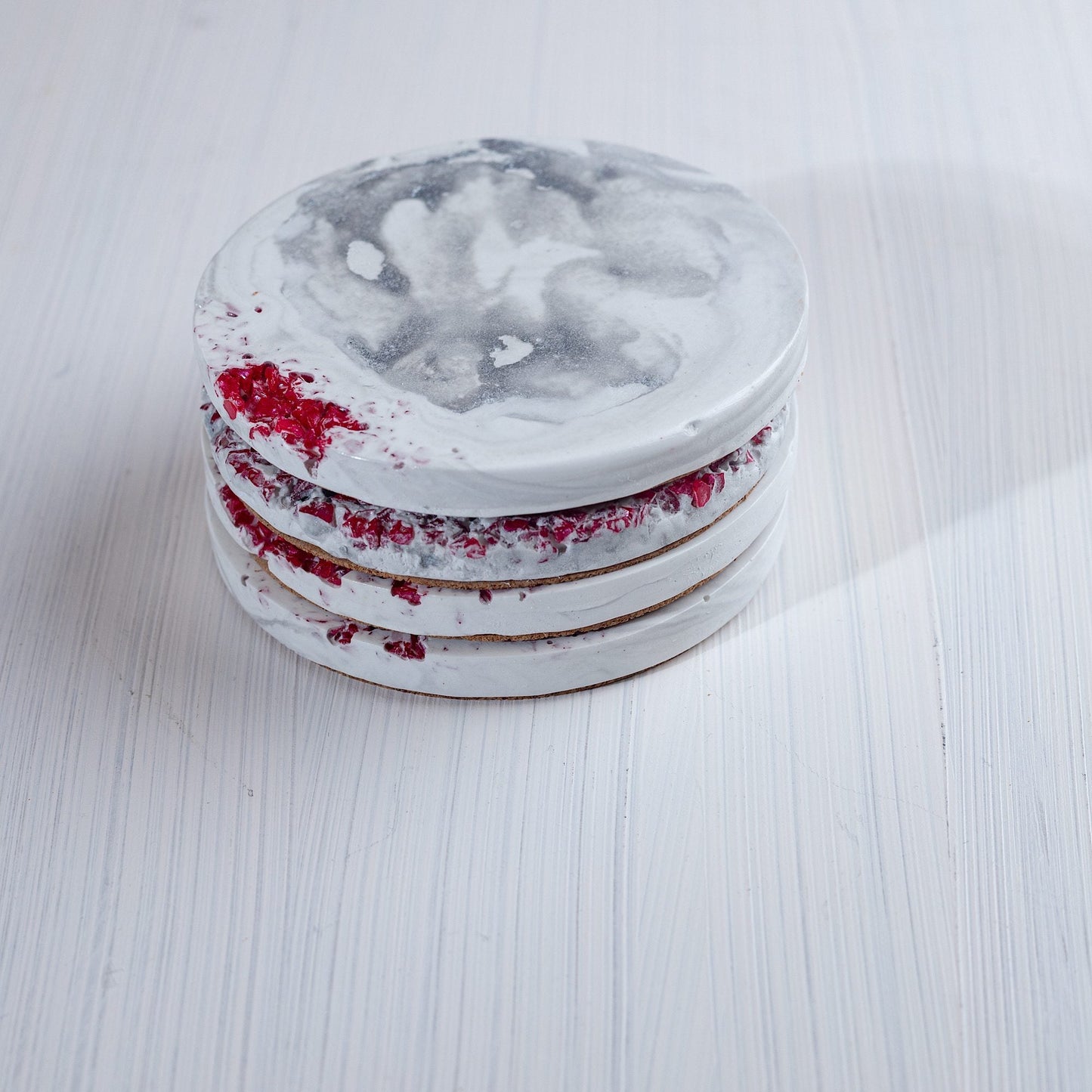 Simply Red Minimalist Coasters - Premium Elegant Red