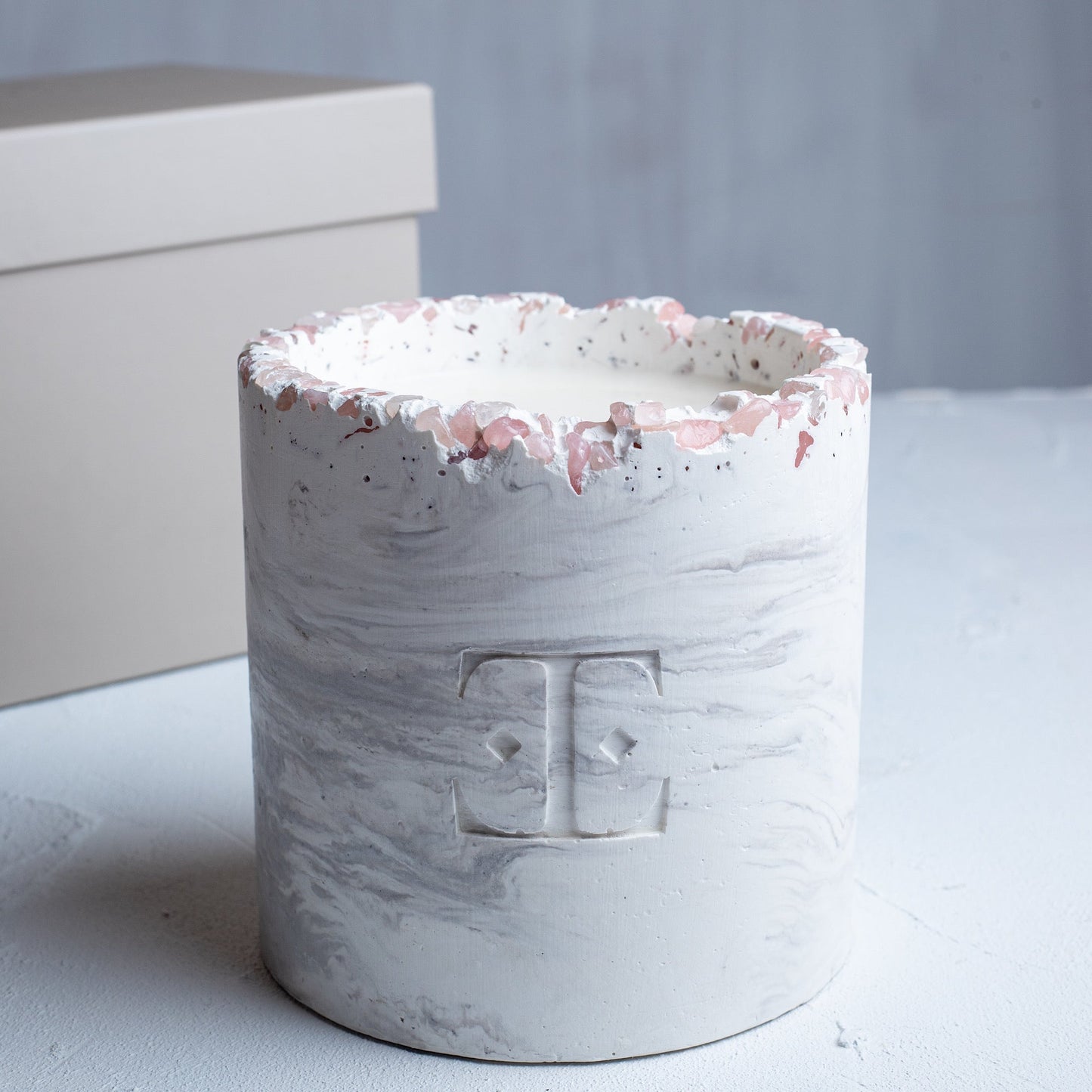 Vela "SILVER Glow" Grand con Cristales - 750g