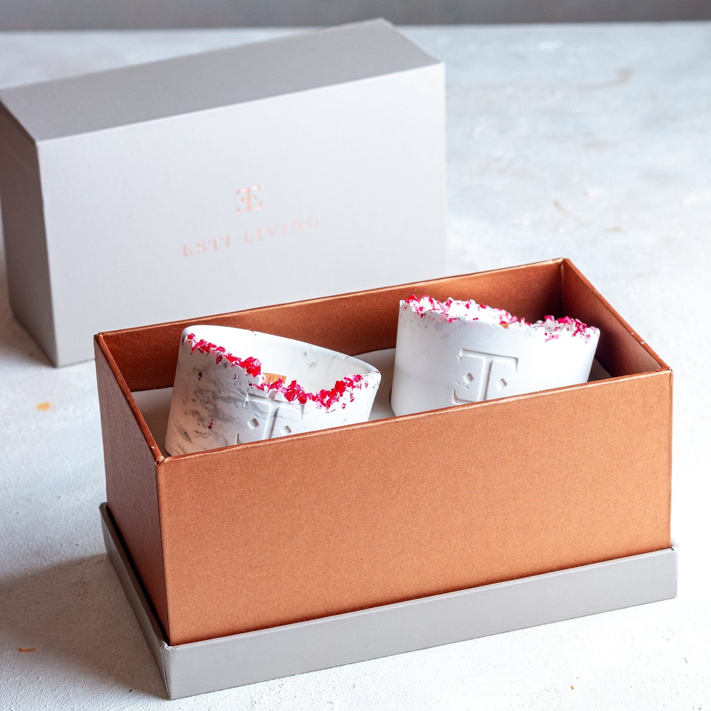"SIMPLY Red" Midi Collection - Set of 2 Mediterranean Candles