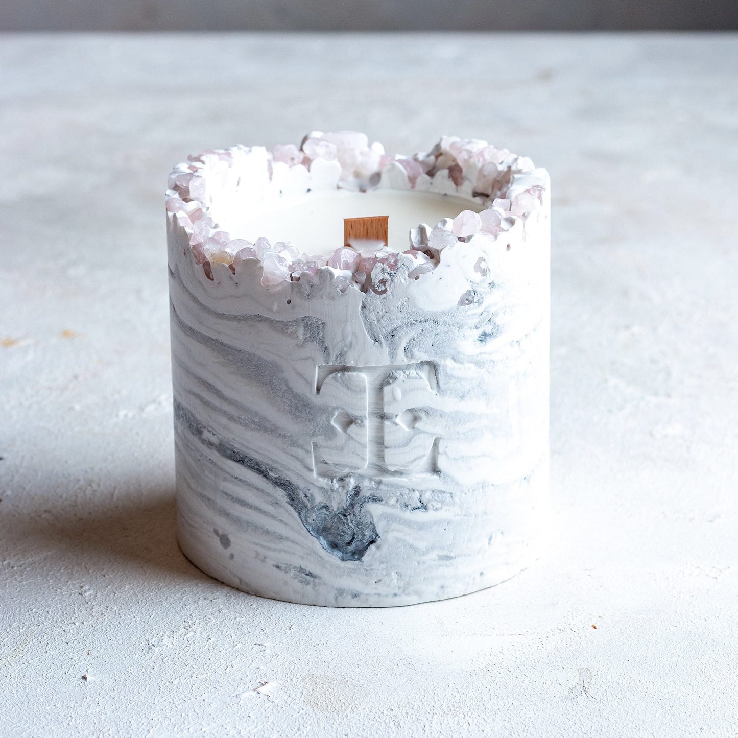 Vela "SILVER Glow" con Cristales - Grande 300g