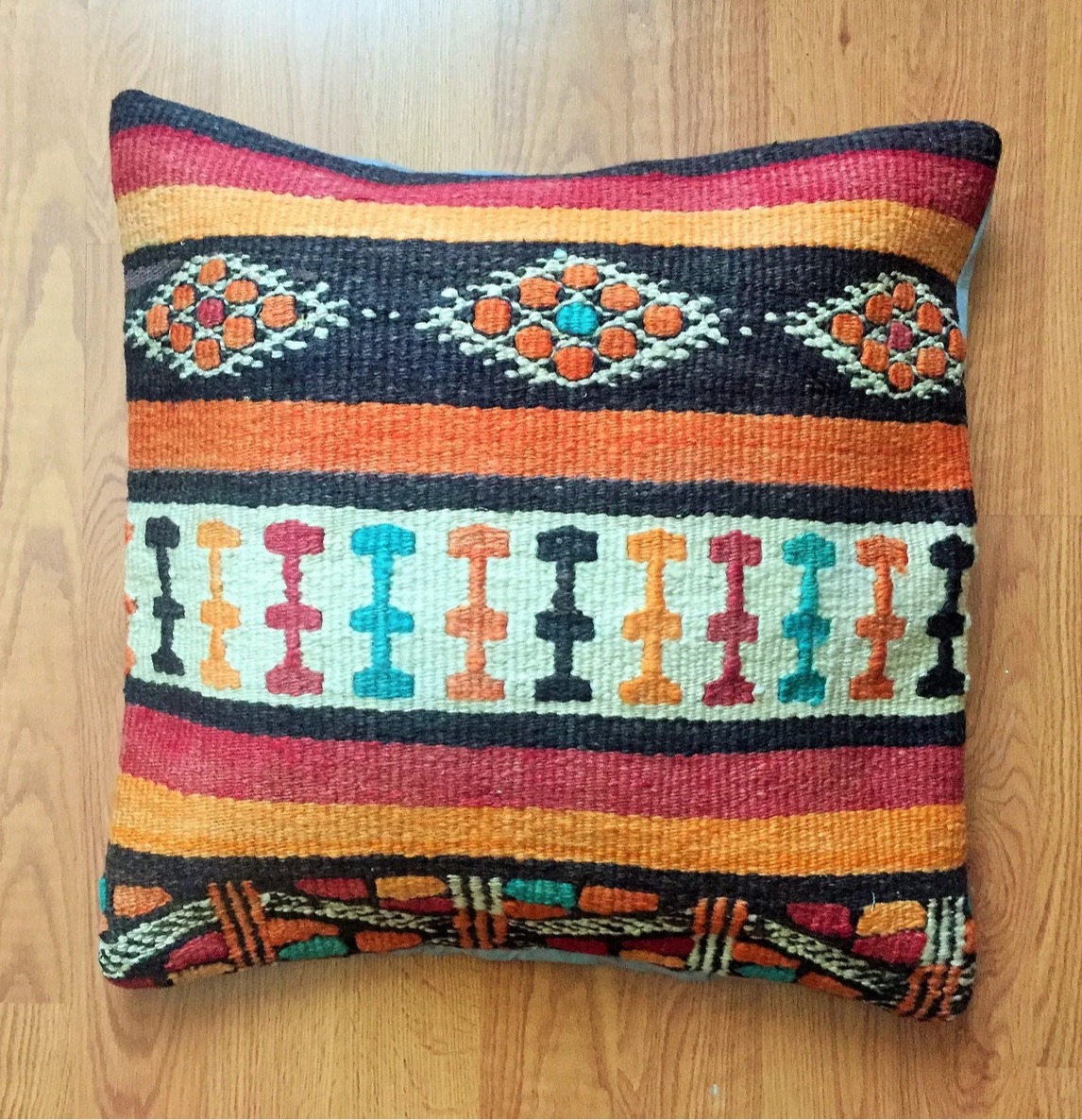 Kilim Lumbar Cushion - Nomadic Tradition Revived