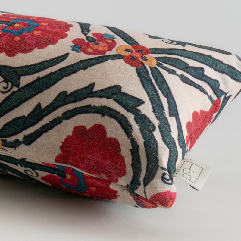 Linen Cushion Cover – Anatolian Suzani Tradition