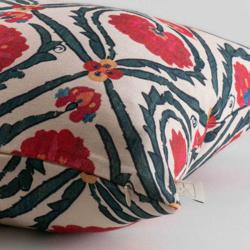 Linen Cushion Cover – Anatolian Suzani Tradition