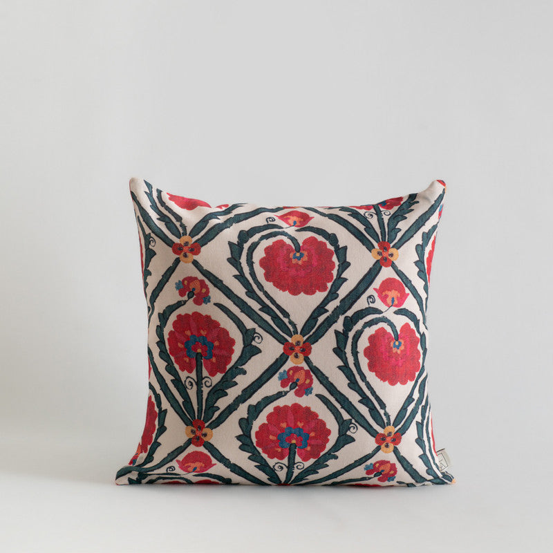 Linen Cushion Cover – Anatolian Suzani Tradition