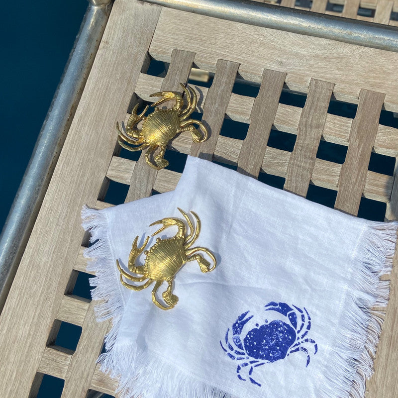 Set de 6 Servilletas Marin de Lino Exclusivo - Tesoros del Mar