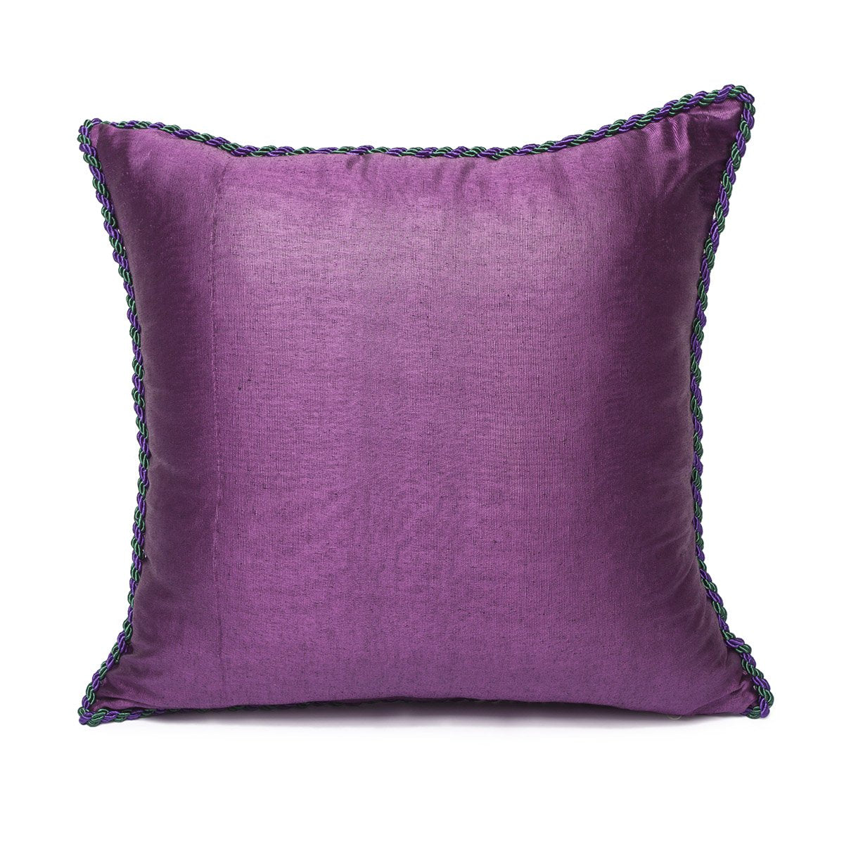 Kutnu Purple Green Cushion Cover - Byzantine Contrast Woven in Imperial Chromatic Boldness