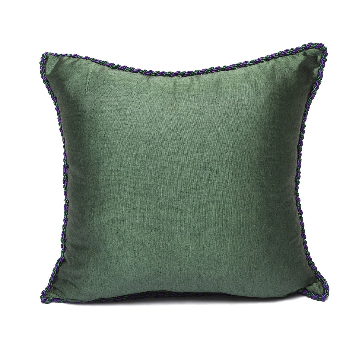Kutnu Purple and Green Striped Cushion Cover - Geometry That Works