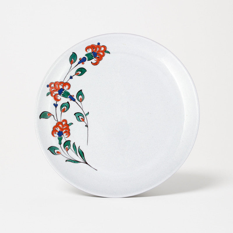 Set 4 Platos Postre Lirios - Dulzura Refinada en Cerámica İznik