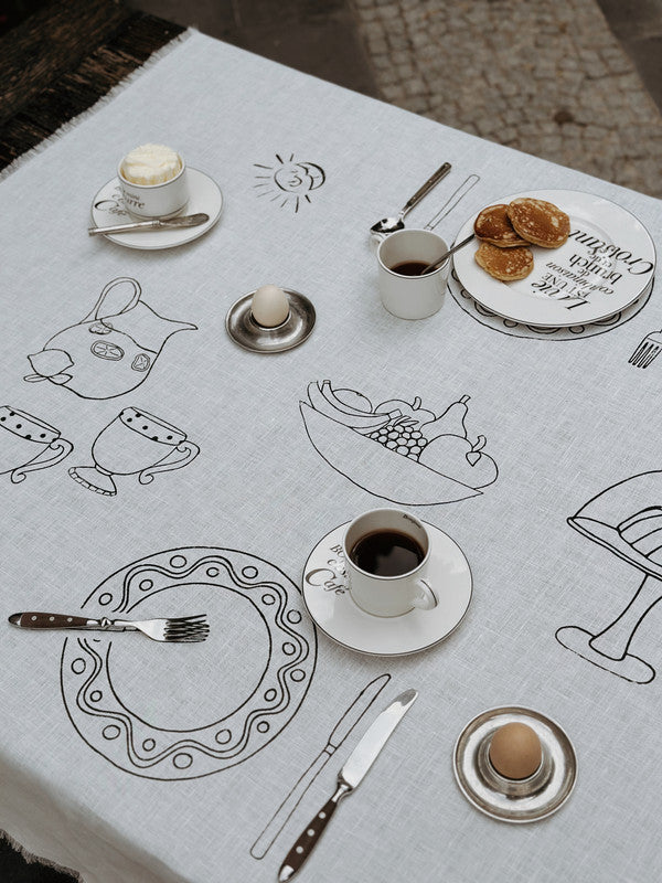 Mantel Table Setting Brunch