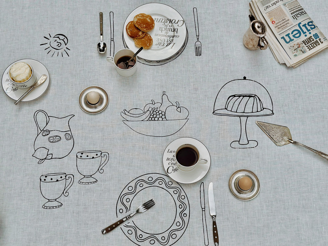 Mantel Table Setting Brunch