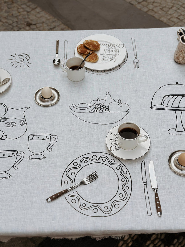 Mantel Table Setting Brunch