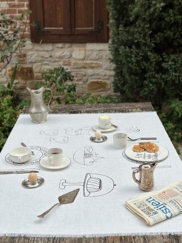 Mantel Table Setting Brunch