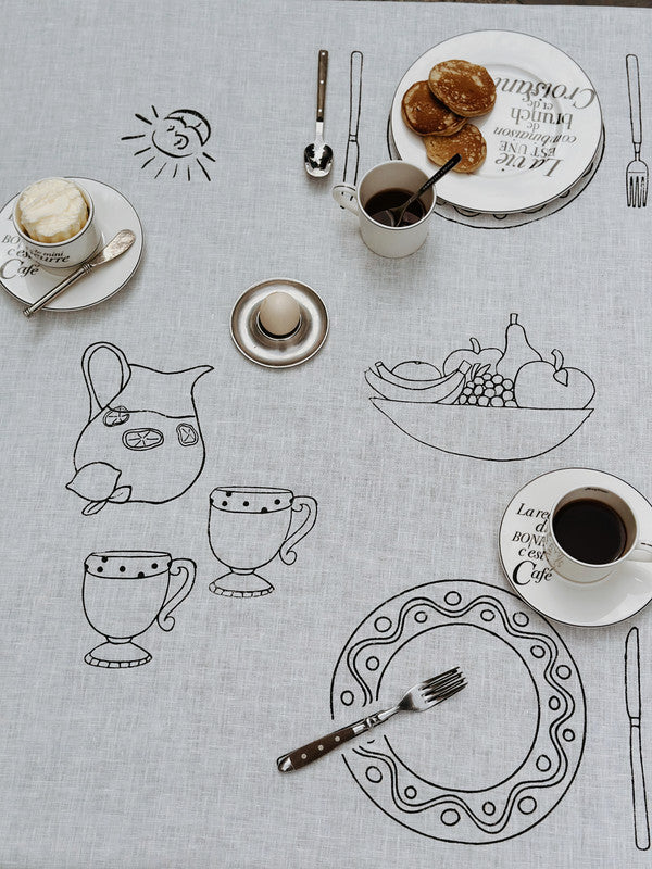 Mantel Table Setting Brunch