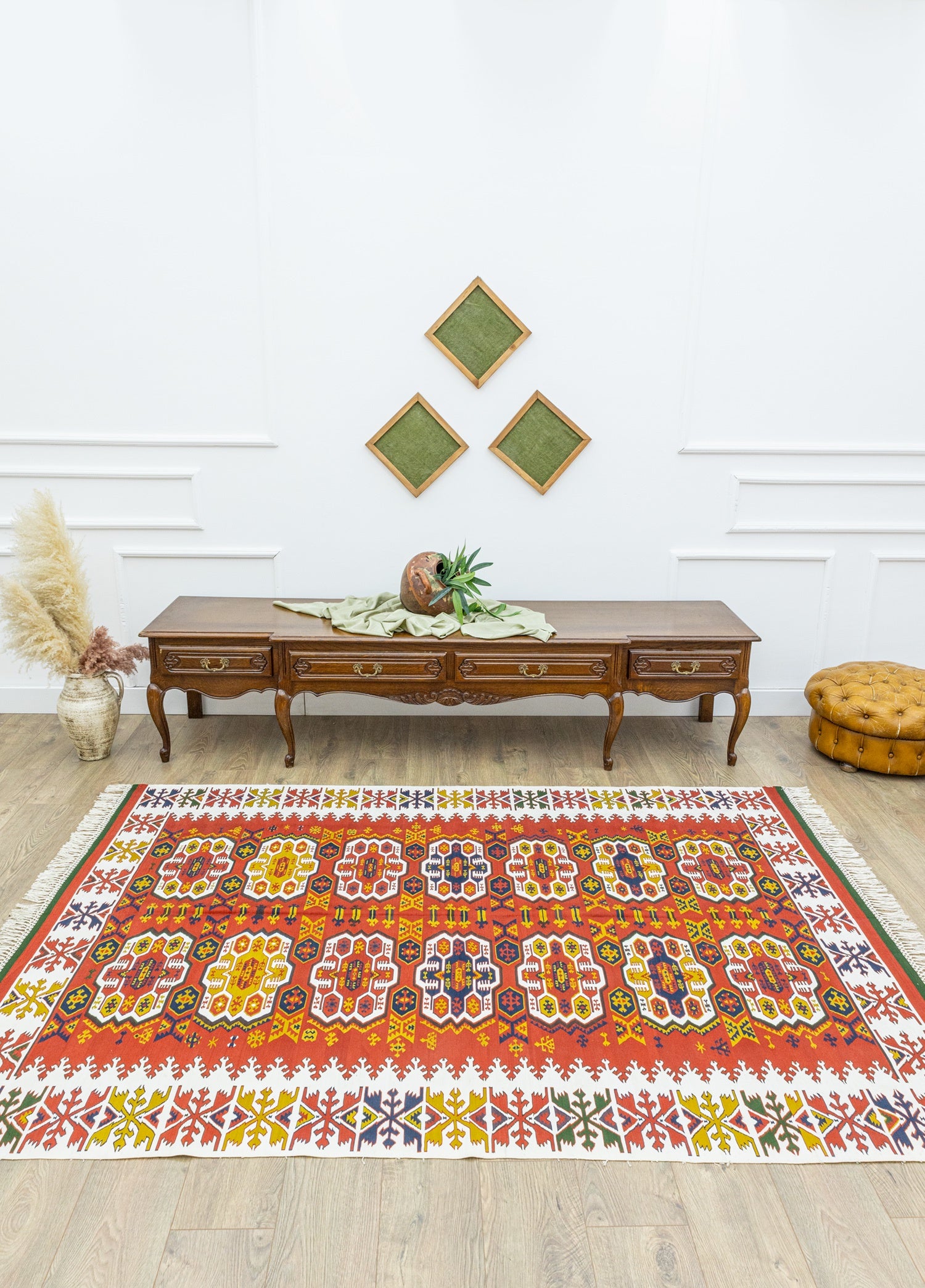 Halas Handwoven Silk Kilim Artesanal Natural Silk 169x236cm – Sustainable Origin