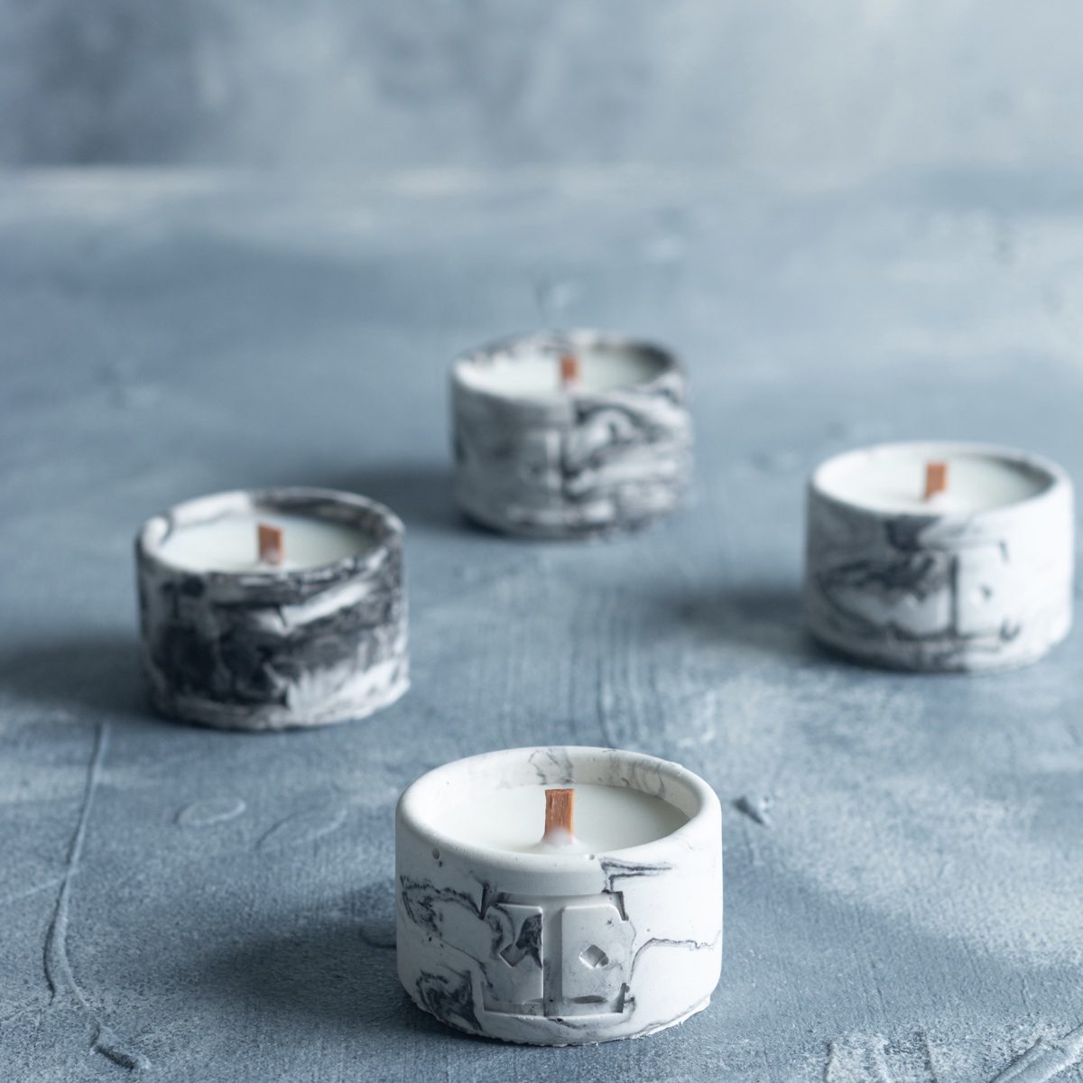 Colección "Black Rose" Mini - Set 4 Velas Aromáticas