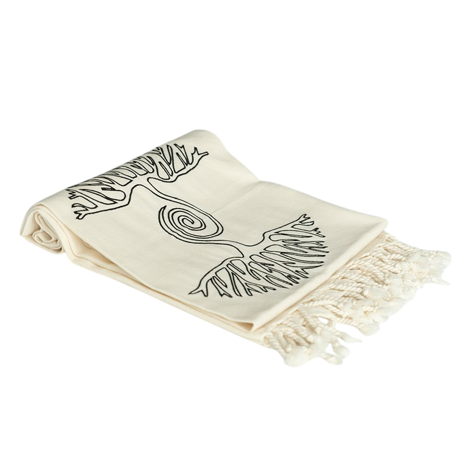 Peştemal Premium "As Above So Below" - Embroidered Hermetic Philosophy