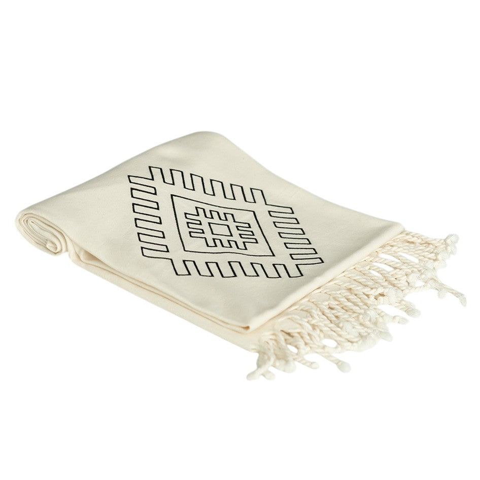 Handcrafted Peştemal "Pıtrak" - Anatolian Protective Motif