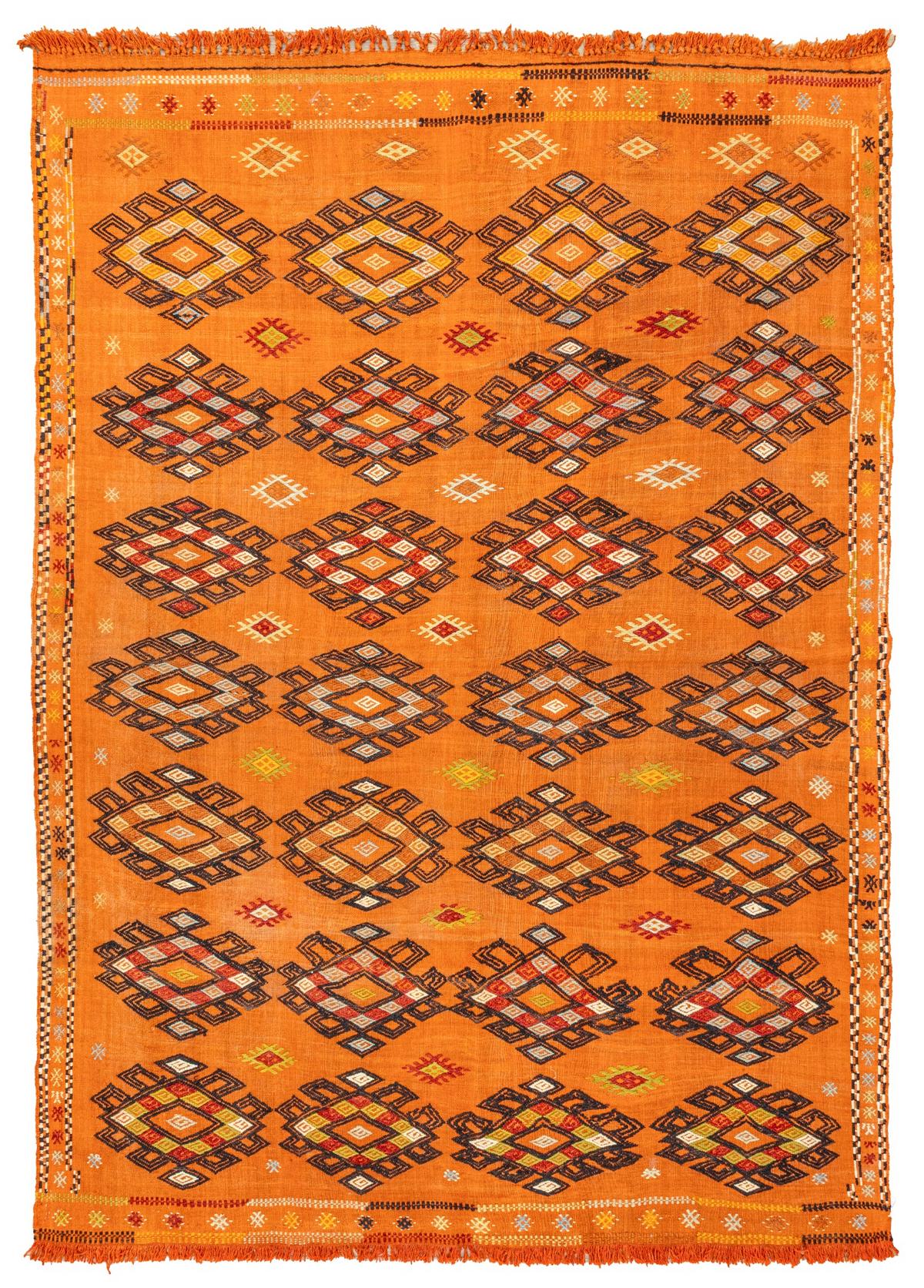 Kilim Turunc Étnico Premium - Lana Virgen Anatolia 146x212cm