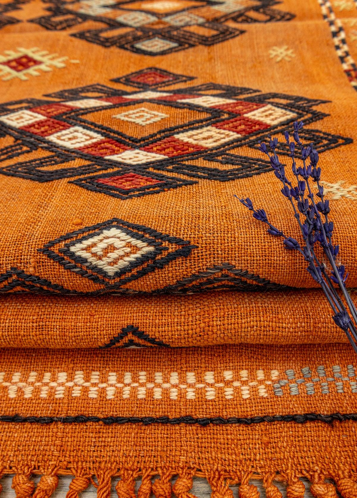 Kilim Turunc Étnico Premium - Lana Virgen Anatolia 146x212cm
