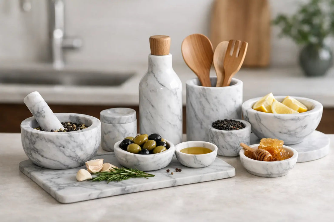 Turkish Marble Kitchen Accessories at Home