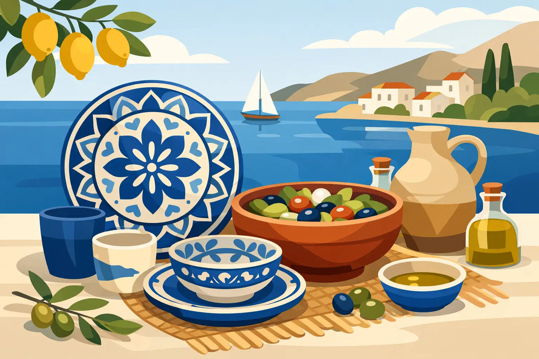 Vajilla artesanal para mesa con alma mediterránea