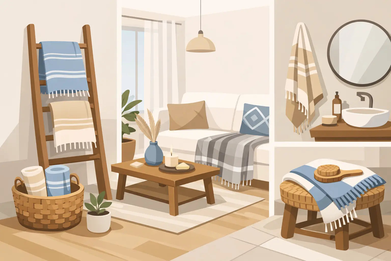 Cómo usar peshtemal en casa con estilo