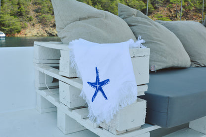 Set de 6 Servilletas Marin de Lino Exclusivo - Tesoros del Mar