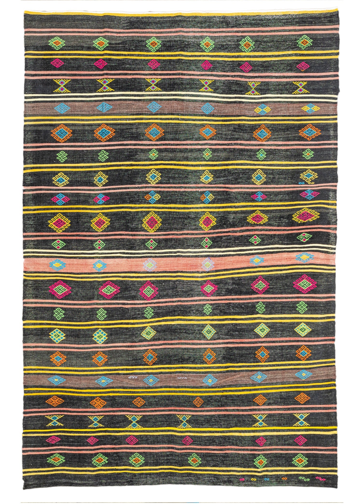 Jeremia Ethnic Patterned Cicim Kilim Artesanal Natural Wool 256x390cm – Origen Sostenible