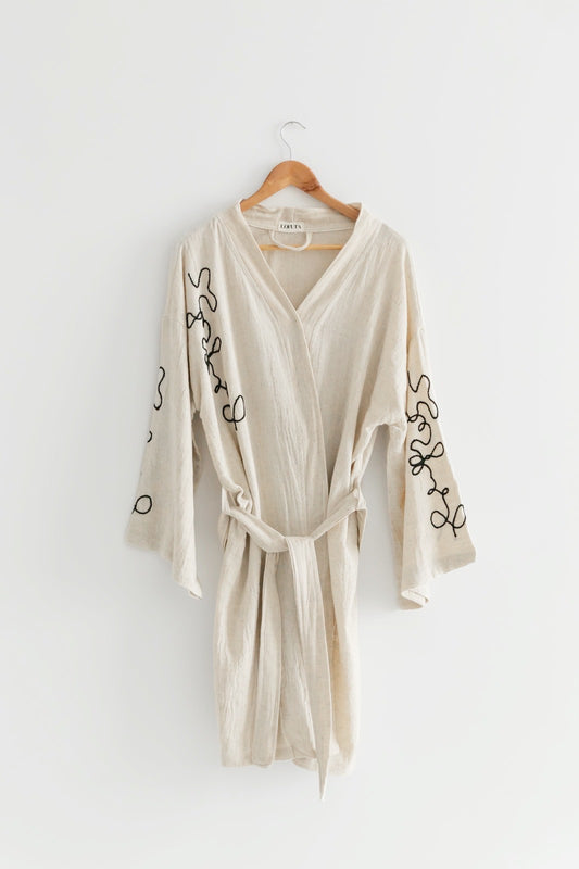 Handmade Kimono "Infinity" - Luxury Hand Embroidery