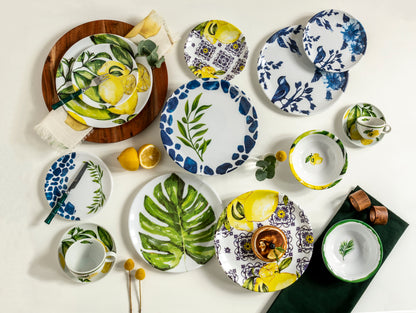 Set 4 Platos Pequeños Exotic - Cerámica Mediterránea Aventura Artesanal