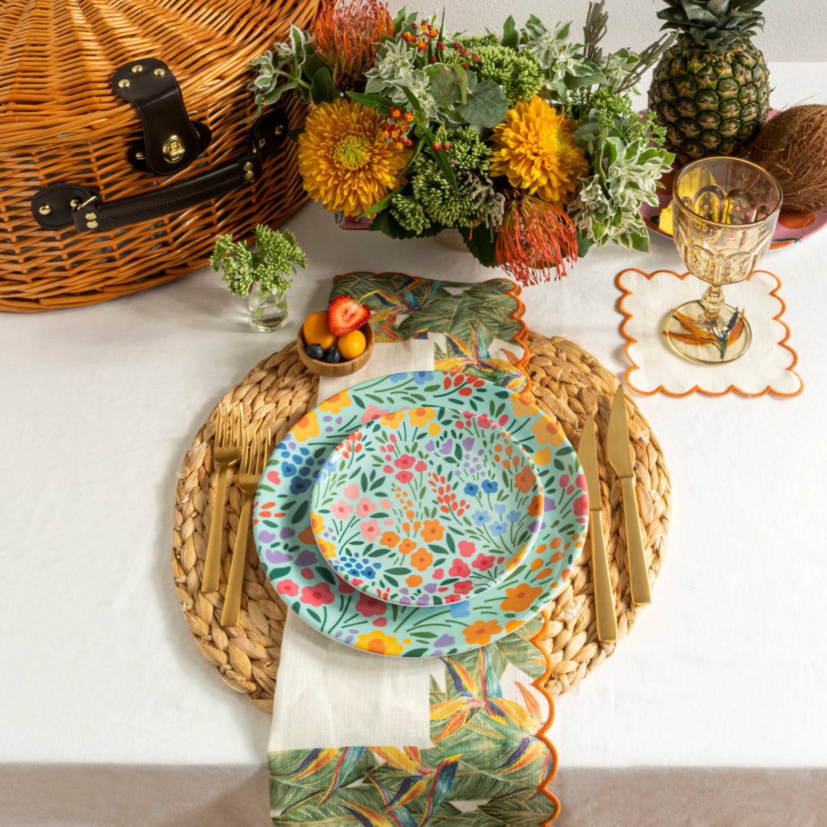 Flora Collection Small Plates - Set of 4 Botanicals