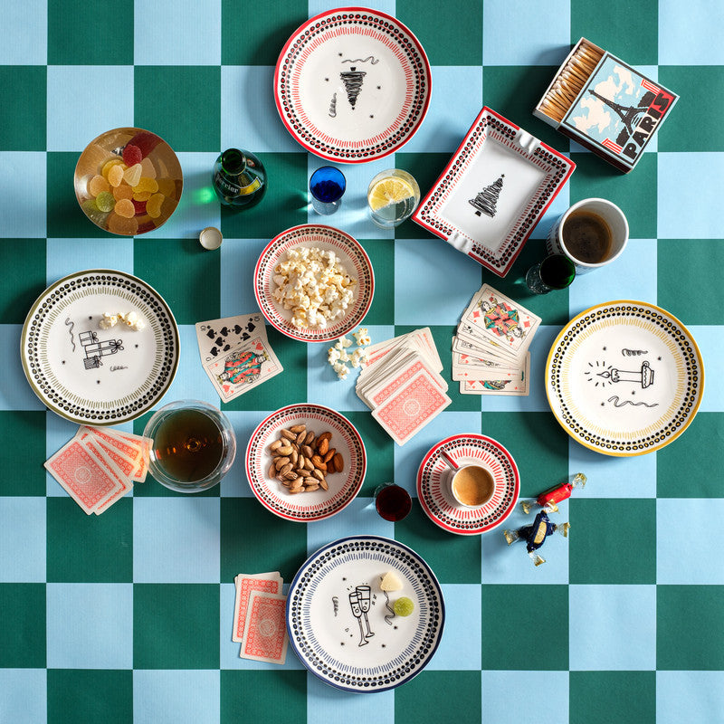 Set De 4 Platos De Postre De Porcelana Holiday - 20 Cm