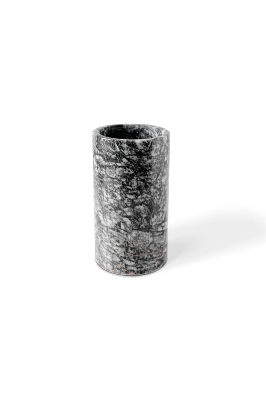 Storm Grey Holder Vase - Serene Intensity Embracing Depth